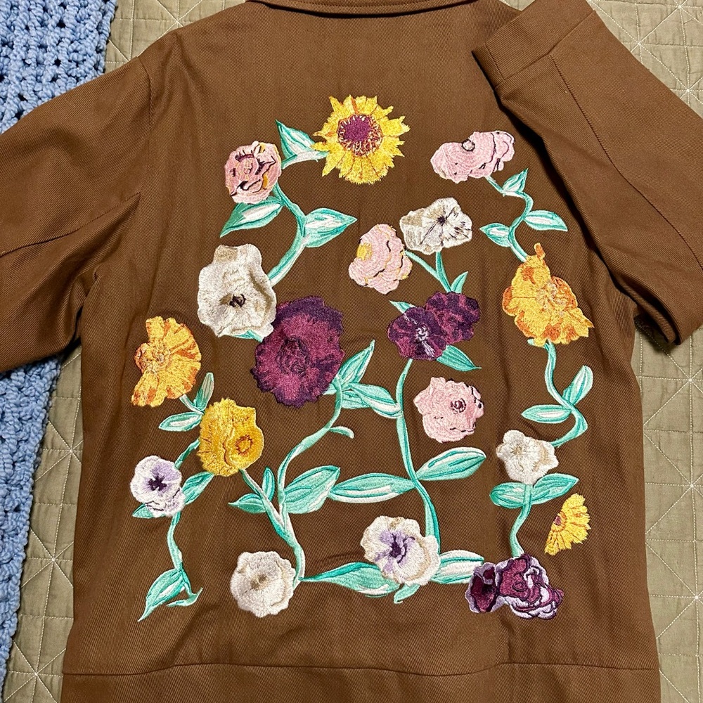 Taylor Swift Acoustic Piano Embroidered Brown Jacket